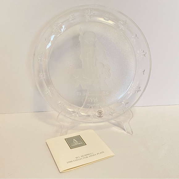 M. I. hummel crystal 1996 collectors angel & baby jesus plate avon products - Picture 2 of 14